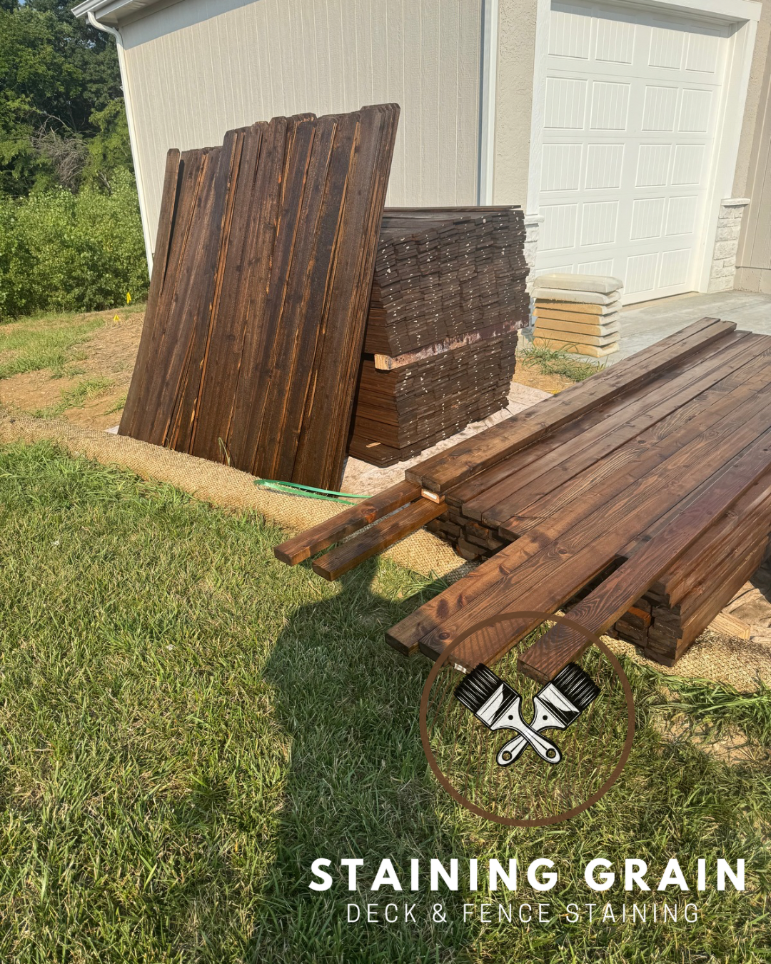 Your cedar fence stained & protected before it's built.
